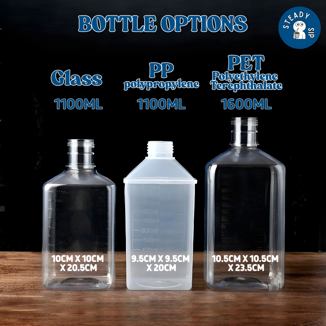 Steady Sip Syrup Pump Bottle 1Litre Syrup Dispenser Sugar Press Bottle ...