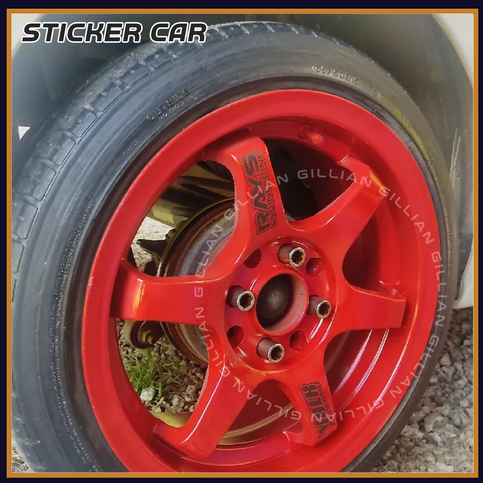 STICKER CAR SPORT RIM RAYS ENGINEERING TE37 (RAYS VOLK RACING WHEEL ...