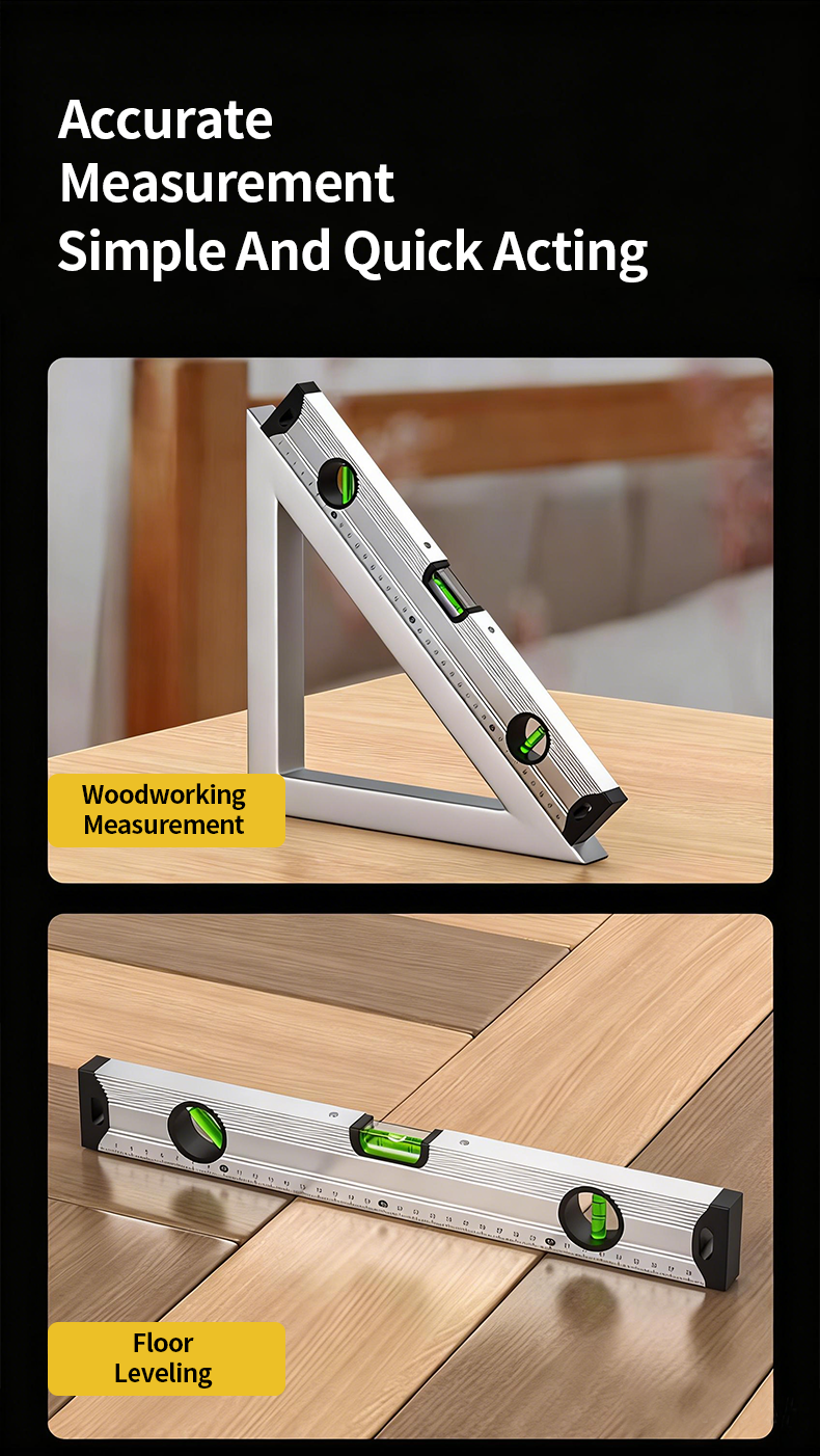 Magnetic Water Level Horizontal Vertical Ruler Spirit Balance Ruler Air ...