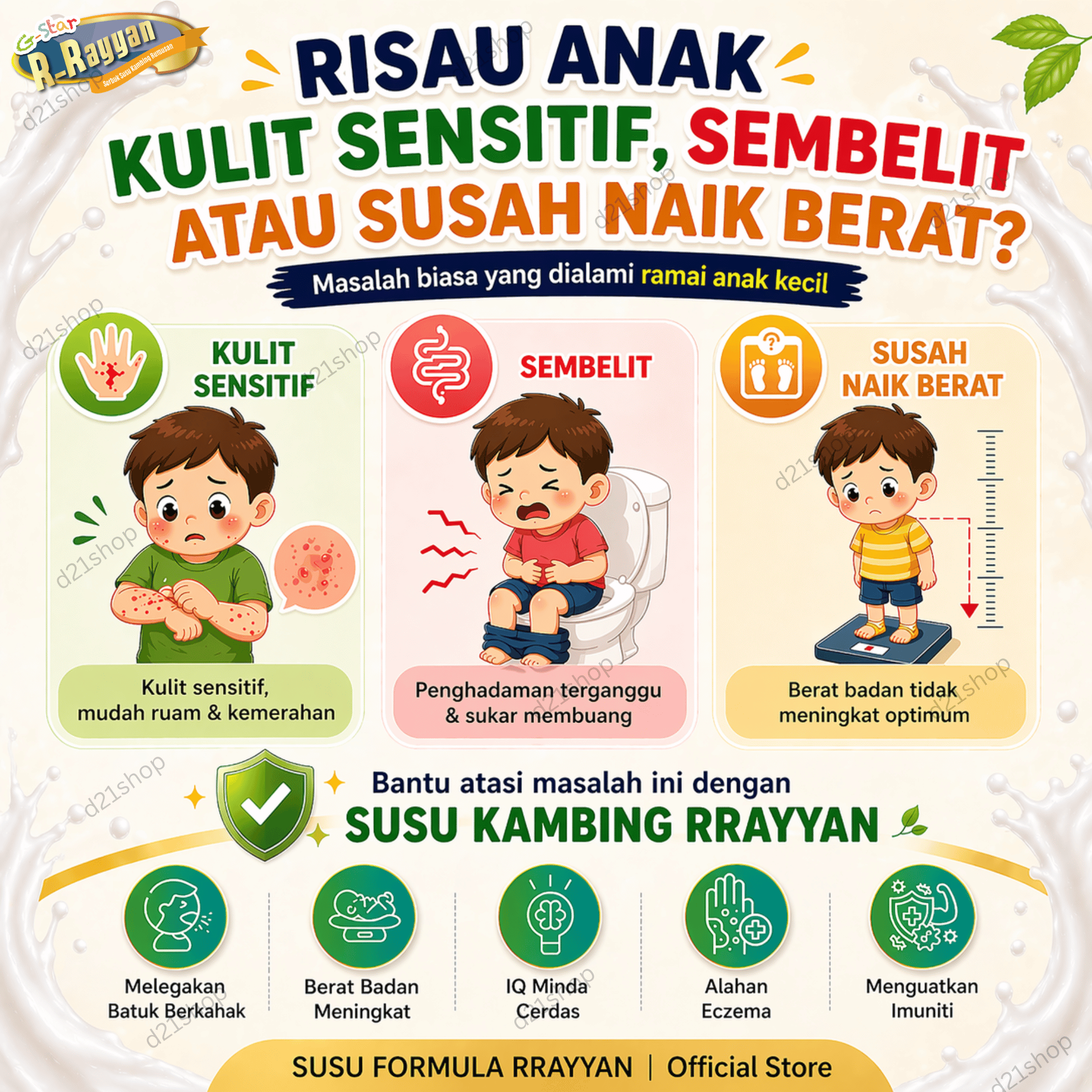 Susu Kambing R-Rayyan | Rumusan Bayi & 1 Tahun Ke Atas | Mix Perisa ...