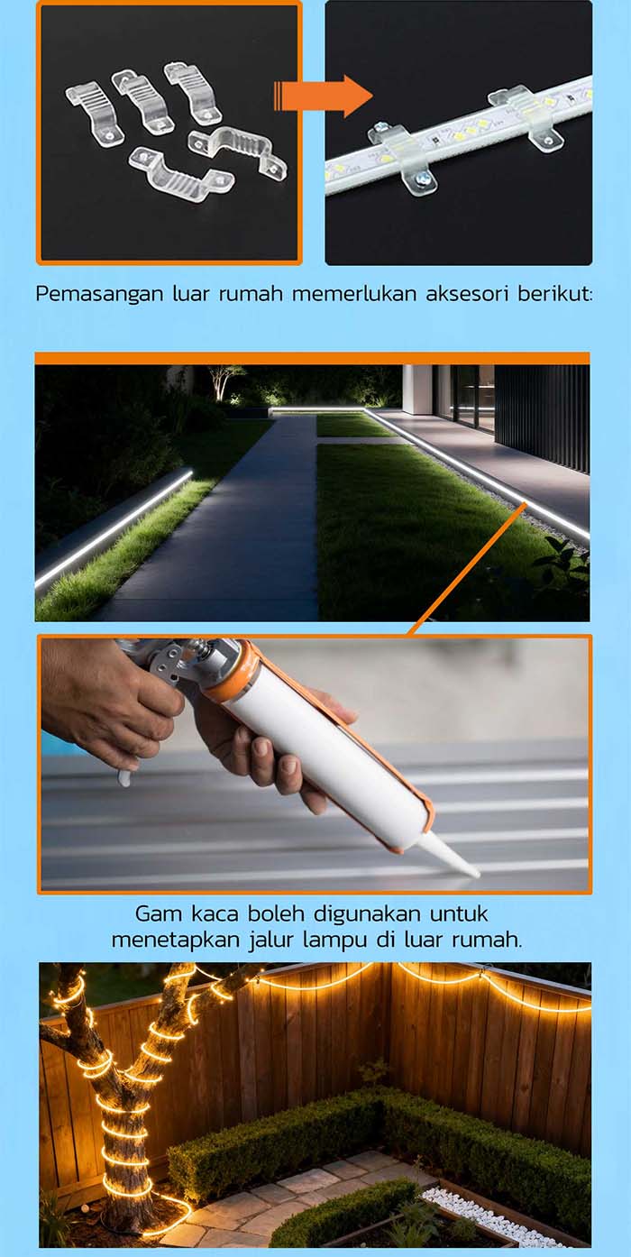 MODI Solar Led Strip Light 10M20M30M50M Outdoor IP65 Waterproof for ...