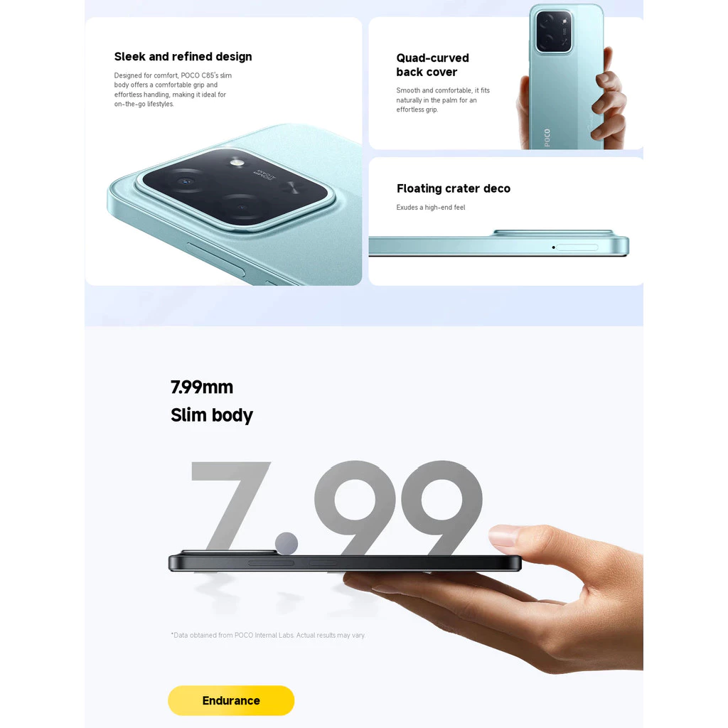POCO C85 | 8GB RAM+256GB ROM/6.9'' Eye-friendly Display/6000mAh+33W ...