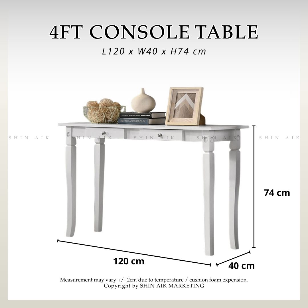 SA* 3FT / 4FT Entryway Table | Console Table | Drawer | Solid Wood ...