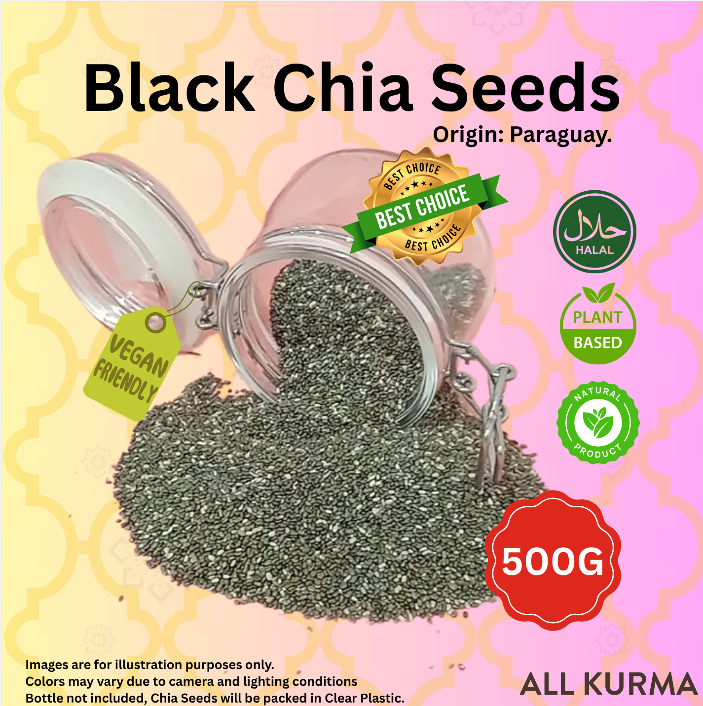 BLACK CHIA SEED LOOSE 100G 200g 500G 1KG Harga Kilang Murah Biji Chia ...