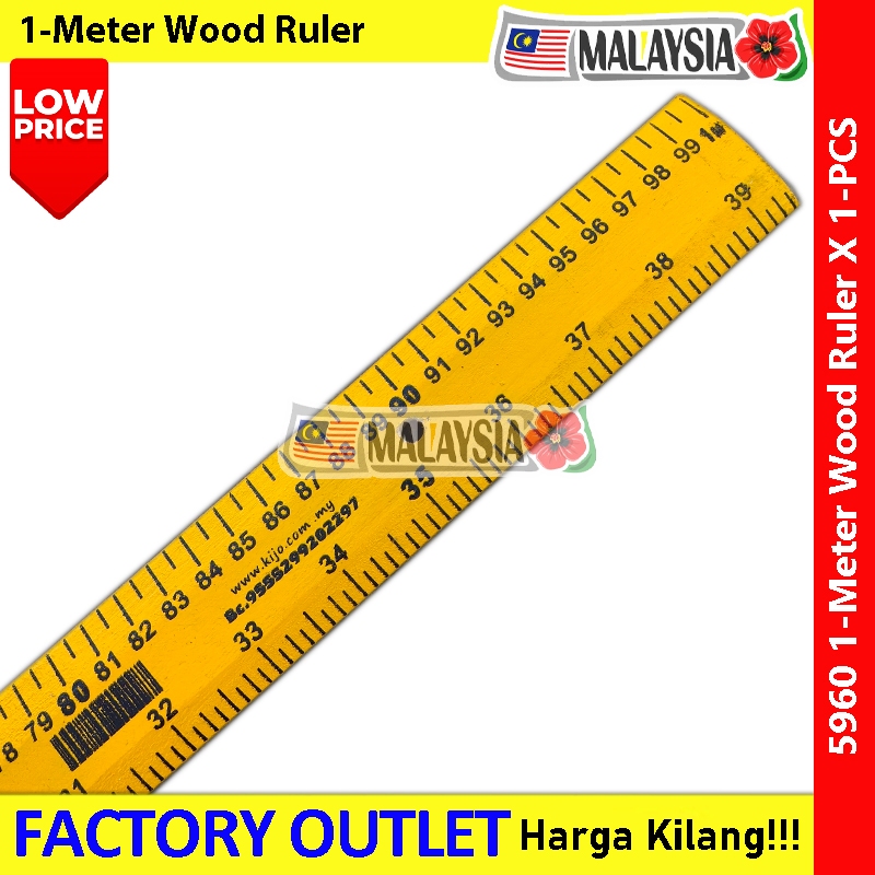 School Teacher Wood Ruler with Handle 1meter Wooden Ruler 100cm with ...
