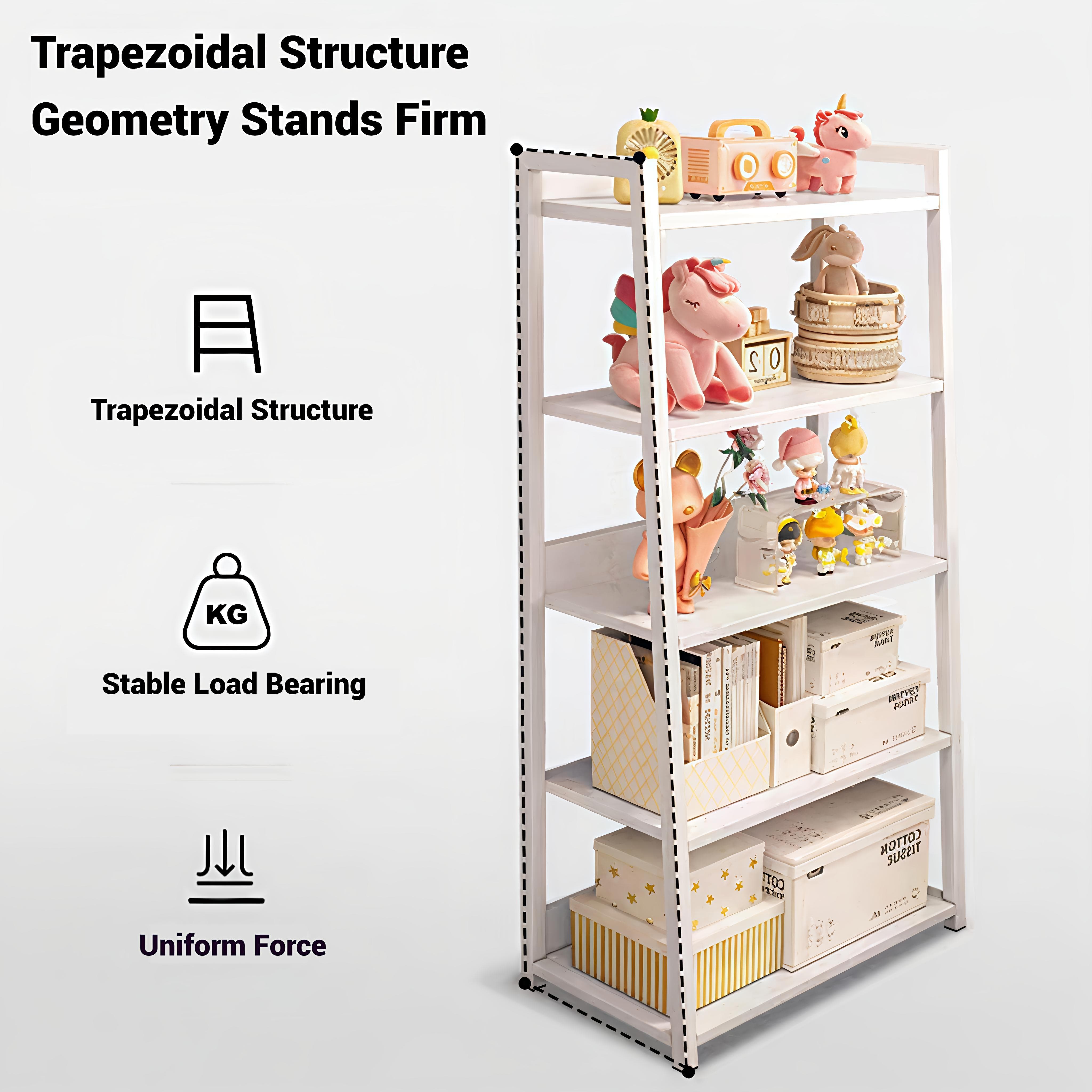 4 Tier Bookshelf Storage Rack Home Office Bedroom Rak Buku Rak Besi ...