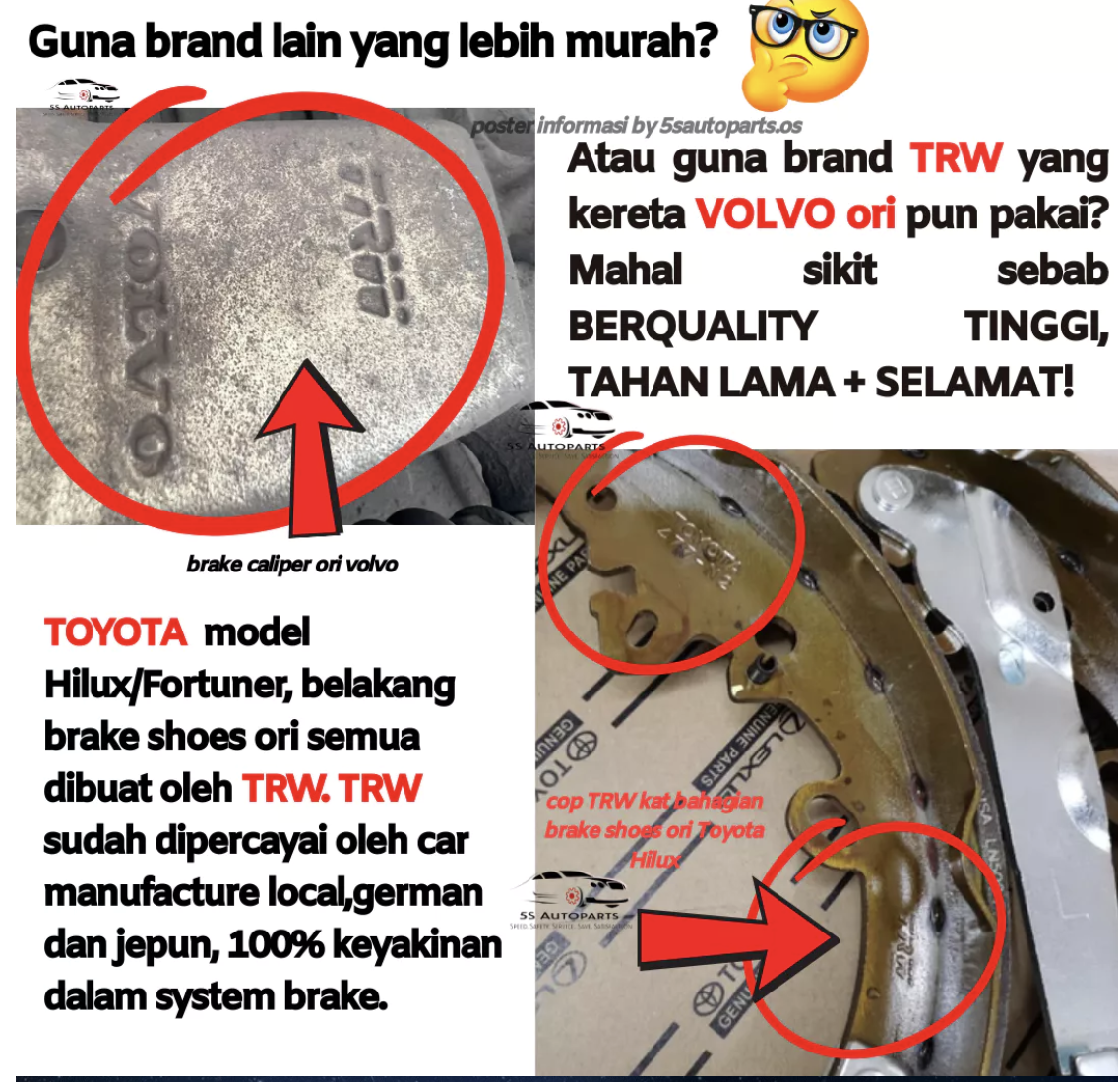 TRW Toyota Yaris, Vios NCP150/NSP151 E/J Spec Front (Depan) Disc Rotor ...