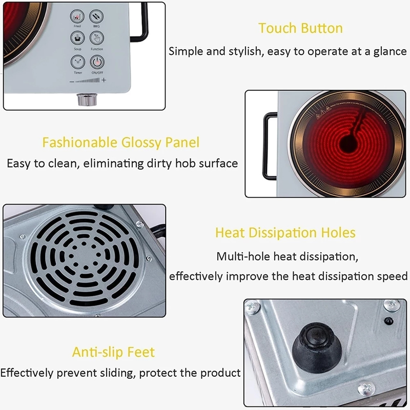 Midea Multifunction Touch Screen Induction Cooker 3500W High Power Fire ...