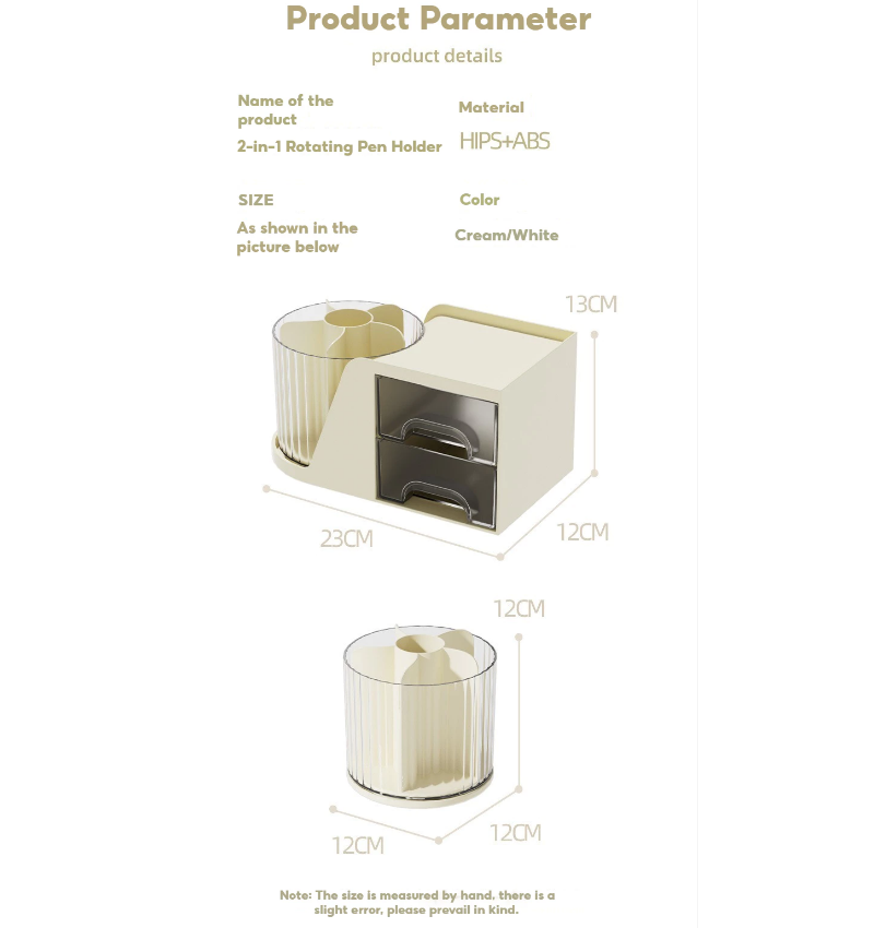 360 degree rotating desktop pencil box stationery storage box pen ...