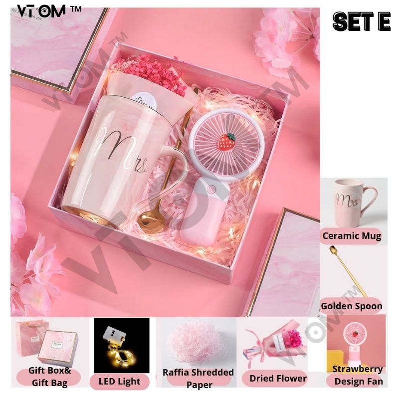 VTOM Pink Gift Box Set Cute Birthday Gift For Women Special Hadiah ...