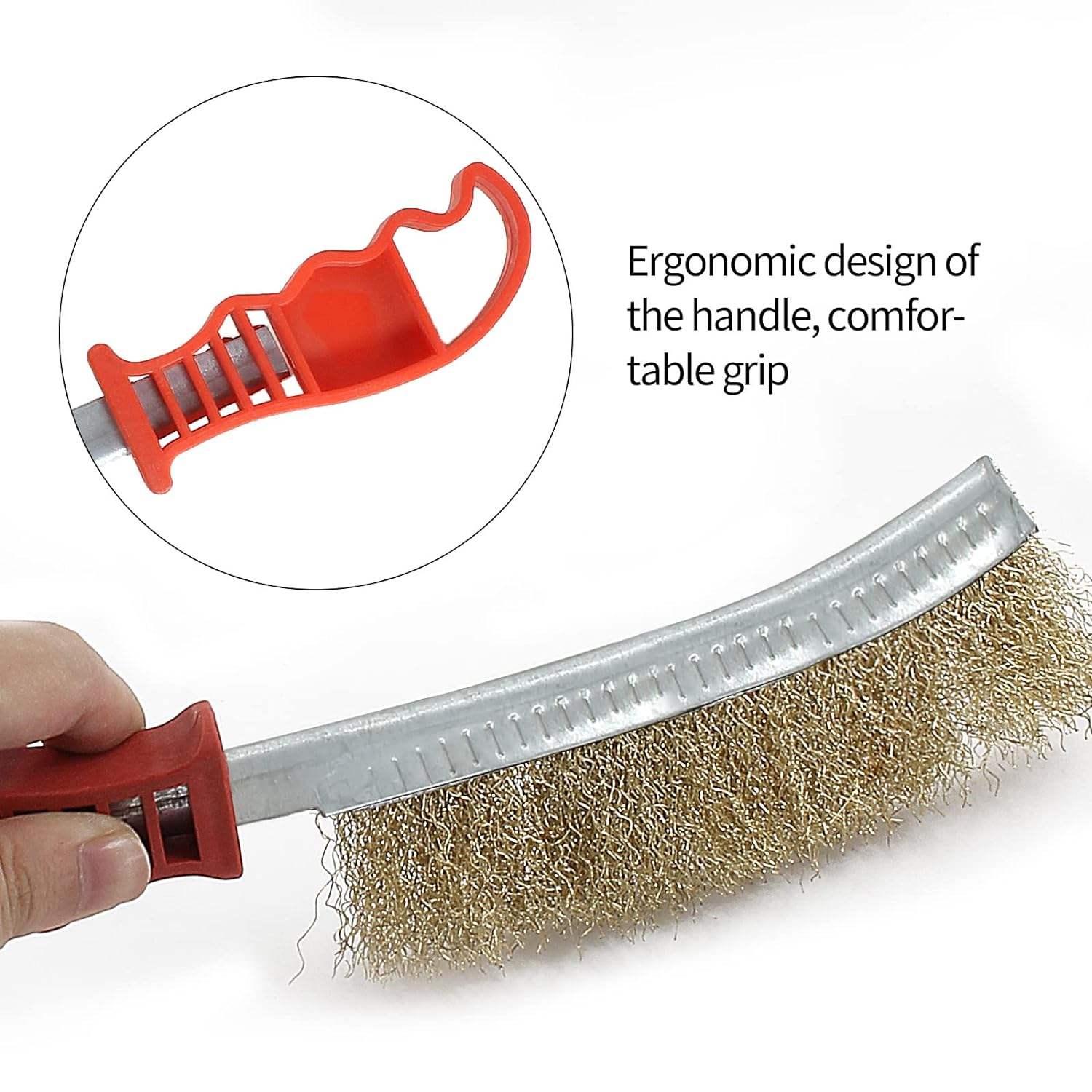 Carbon Steel Wire Brush. Red Handle Side Brush. Wire Scratch Brushes ...