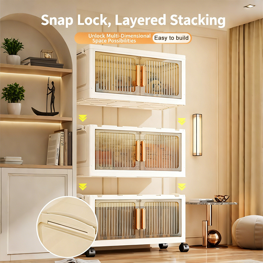 IKEA Large Capacity Storage Foldable Cabinet Stackable Storage Box ...