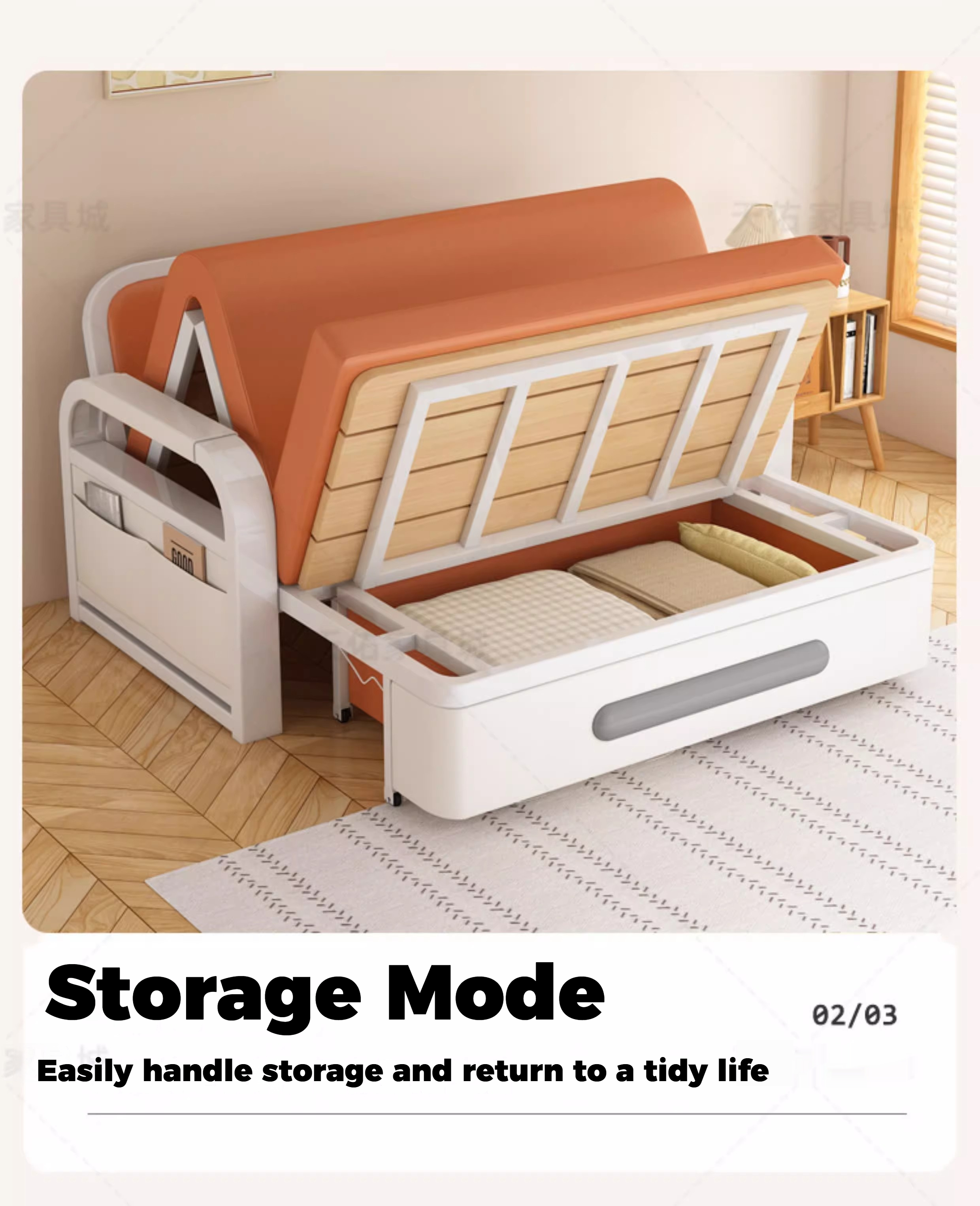 𝑫𝑹𝑬𝑨𝑴𝑬 Sofa Bed Storage Katil Foldable Katil Multi Fungsi Sofa Foldable ...