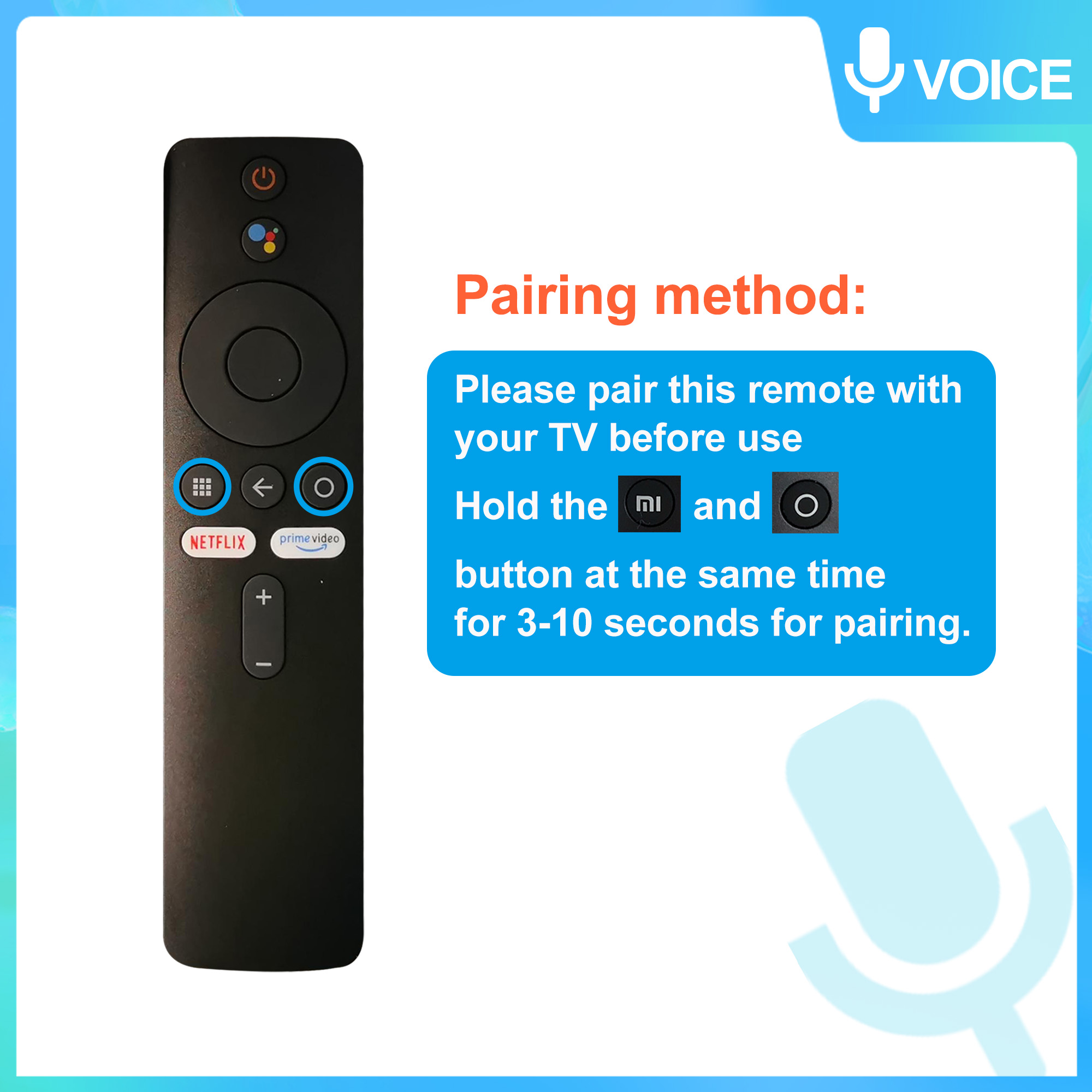 Xiaomi Voice Remote Control for Xiaomi 4S 4 4A 4C 4X 4K 3 2 1 S VER.3 ...