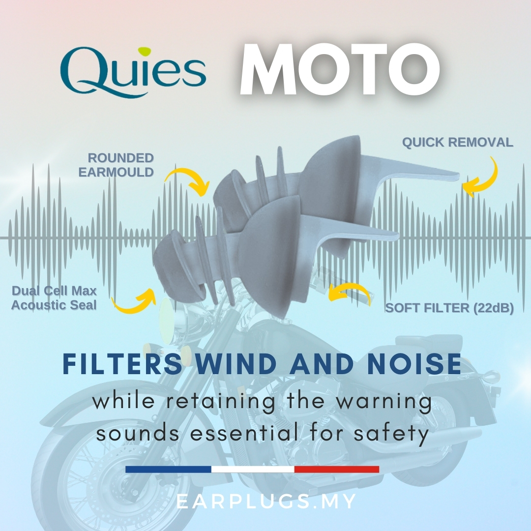 🇫🇷 France Quies Moto Earplugs, Reusable | Motorcycle Bike Riding Ear ...