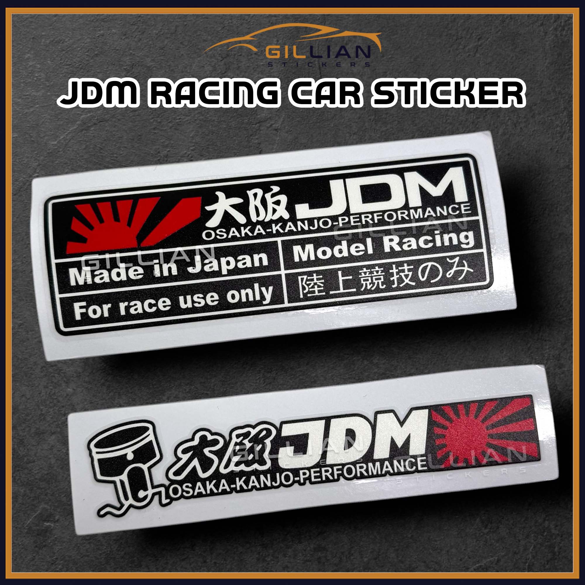 JDM Racing Style Car Sticker for Japan Racing ,Honda ,Toyota, Nissan ...