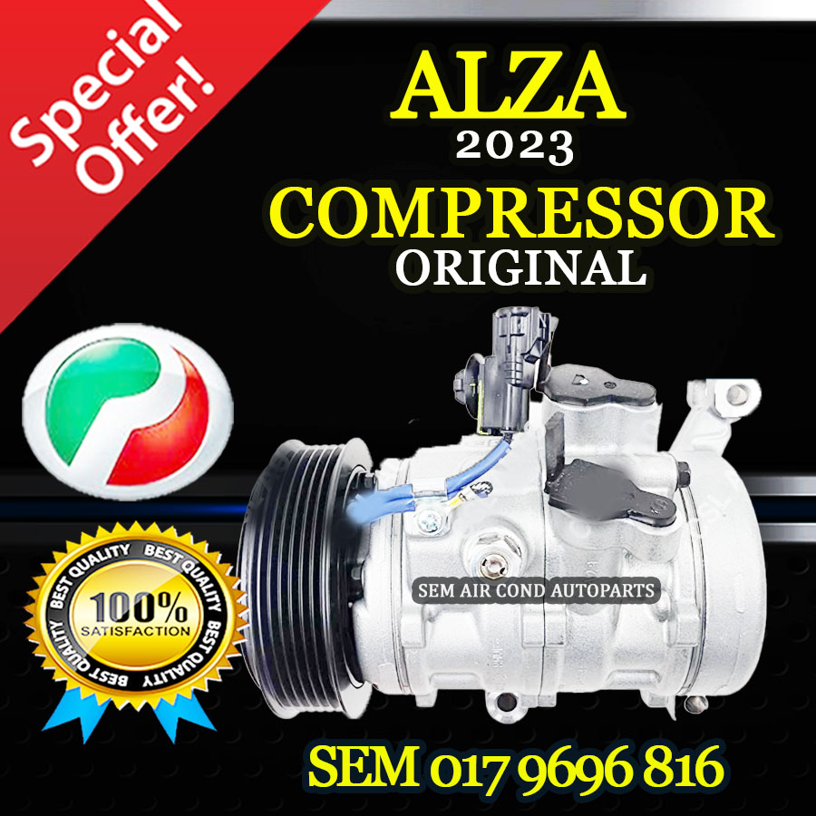 PERODUA ALZA 2023 ORIGINAL COMPRESSOR/ KOMPRESOR (CAR AIRCON AC SYSTEM ...