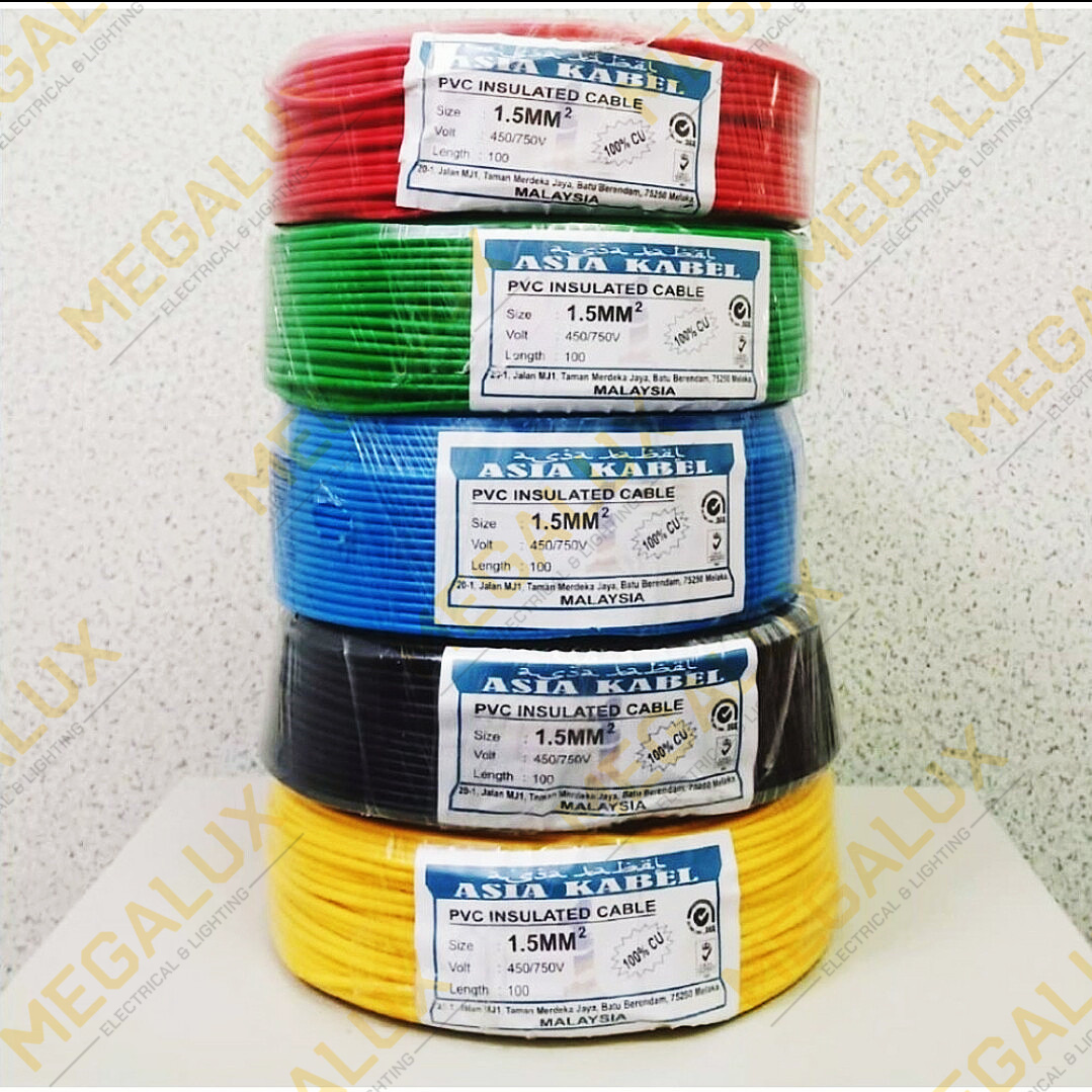 100% FULL COPPER 1.5mm / 2.5mm ELECTRIC PVC CABLE / PVC SINGLE CORE ...