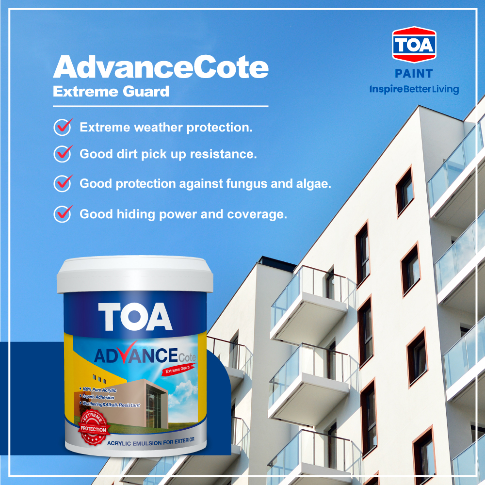 5L ( WHITE ) TOA Advance Cote Extreme Guard ( FREE 7