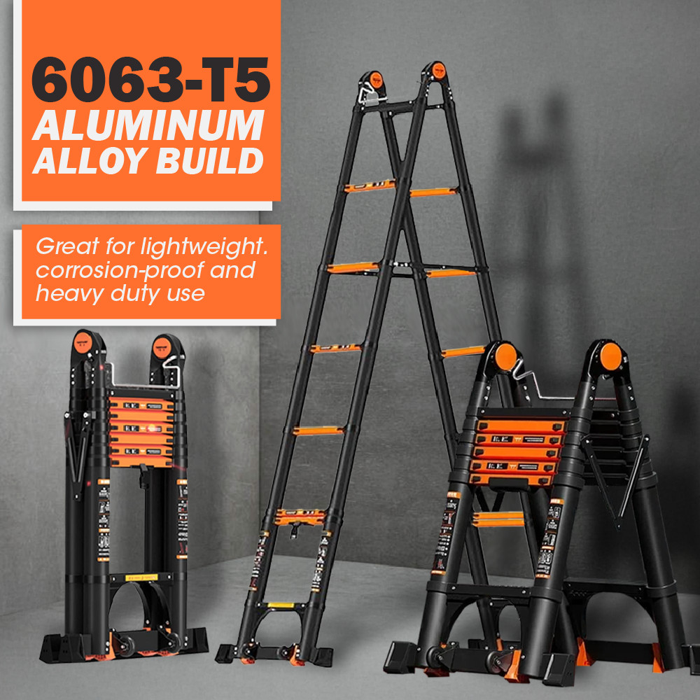 🔥Flash Sale🔥Ladder Telescopic Heavy Duty Ladder Double Sided ...