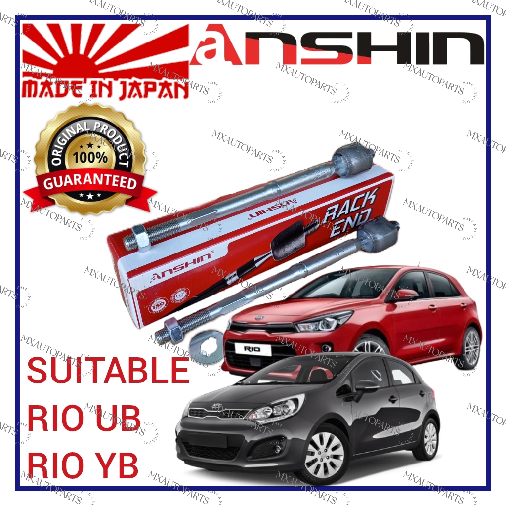 ORIGINAL ANSHIN JAPAN RACK END KIA RIO UB 11-16Y YB 17-23Y RACK END SET ...