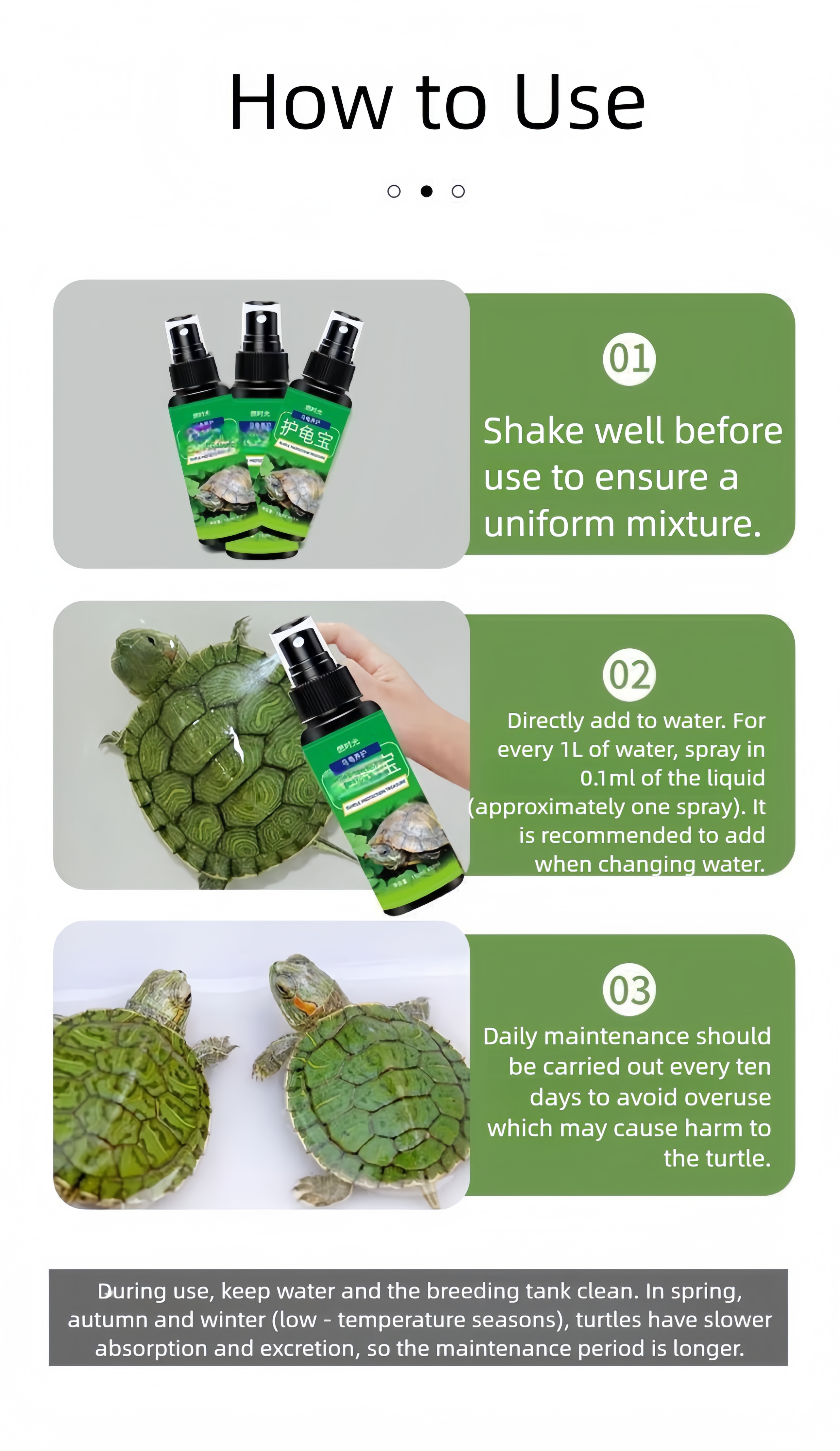 Turtle Protector Turtle Fungus Supplement Ubat Kura Kura Eye Treatment ...