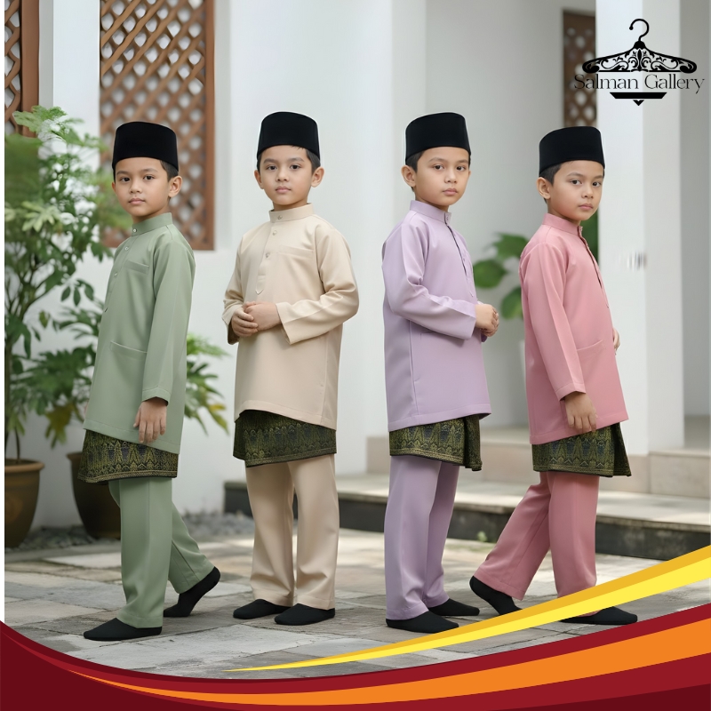 Budak Baju Melayu Cekak Musang Raya 2025 Ready Stock Warna Viral Kain ...