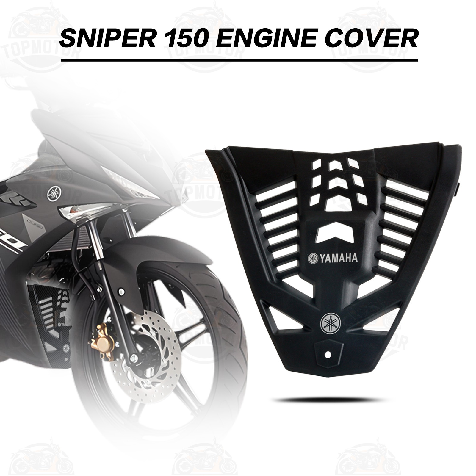 Yamaha Ysuku Y15ZR Exciter 150 Y15 ZR Y15Z V1 V2 Engine Cover PVC Black ...