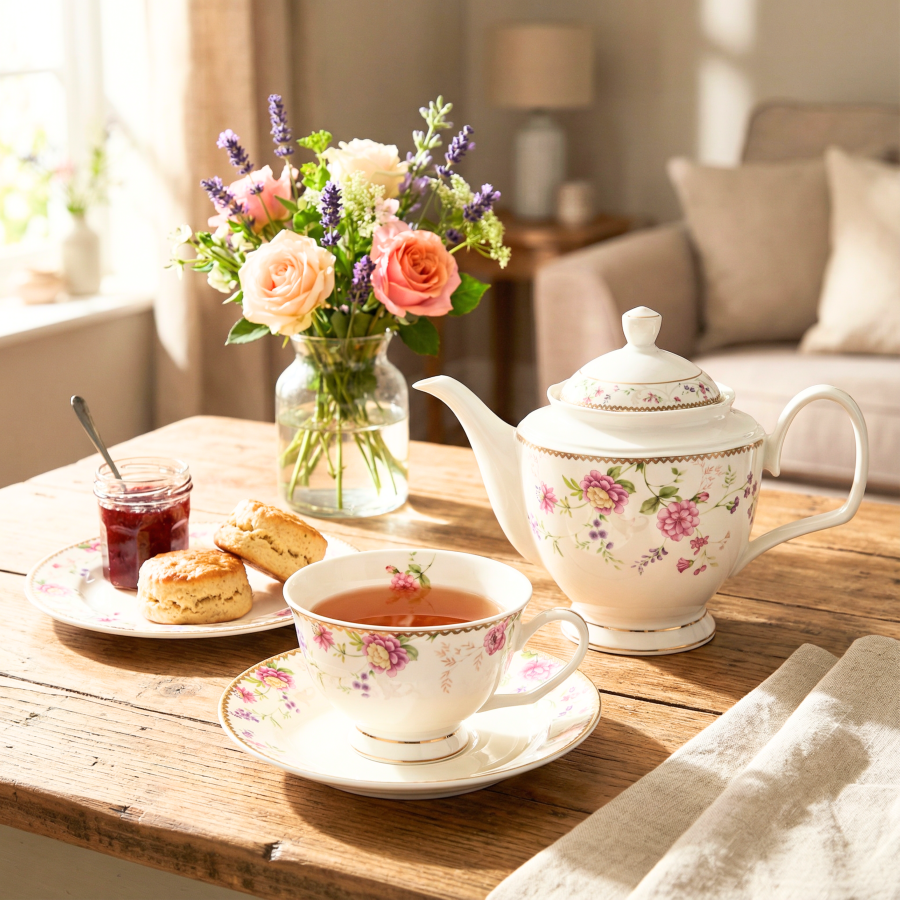 Vantage Fine Porcelain Spring Garden 14pcs Tea Set | Shopee Malaysia