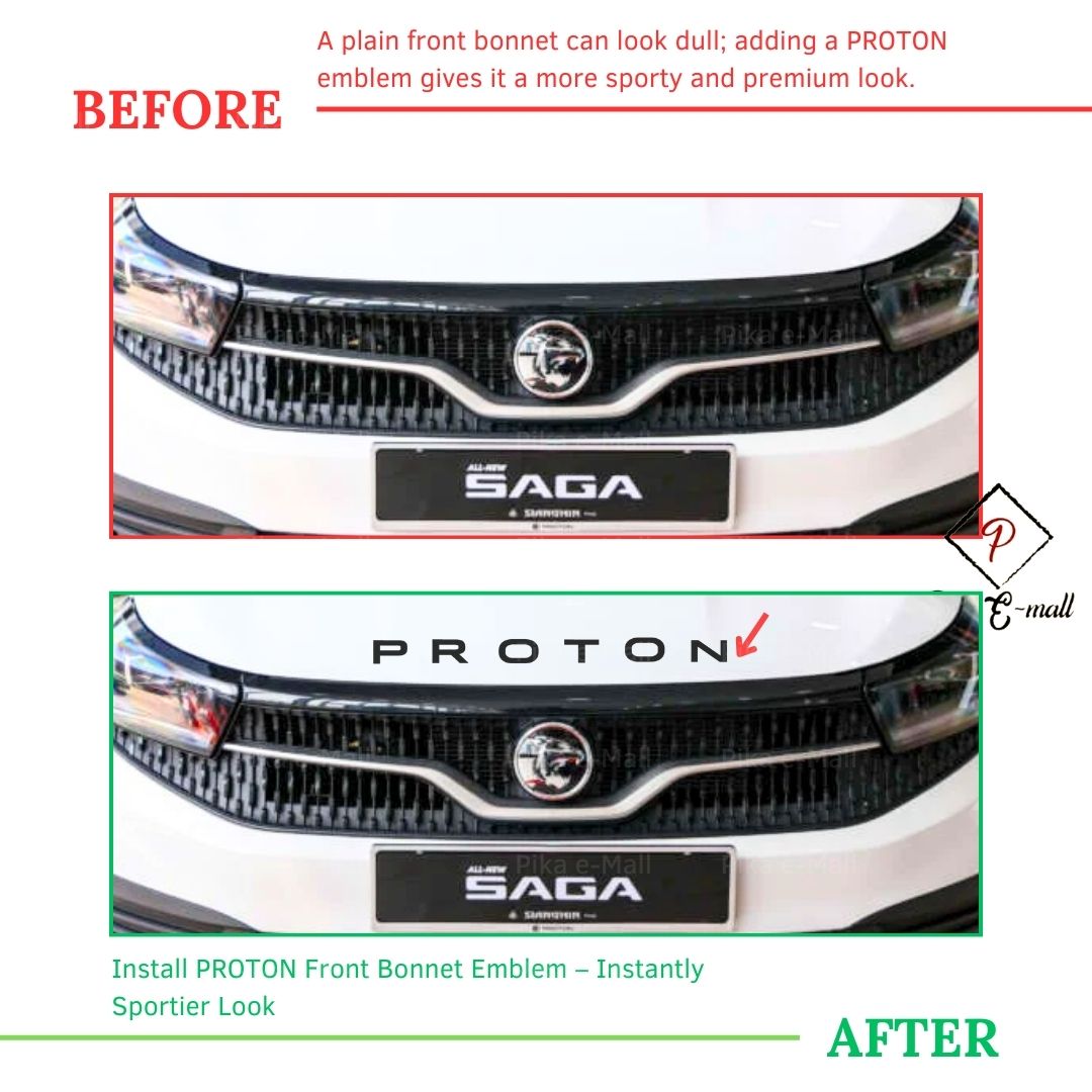 All New Proton Saga MC3 Proton Logo Car Emblem Sticker Logo Proton ...