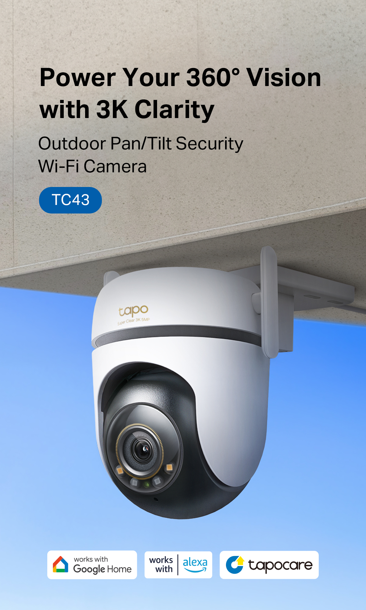 TP-Link Tapo C560WS 4K 8MP / TC43 3K 5MP Outdoor Security Camera Pan ...