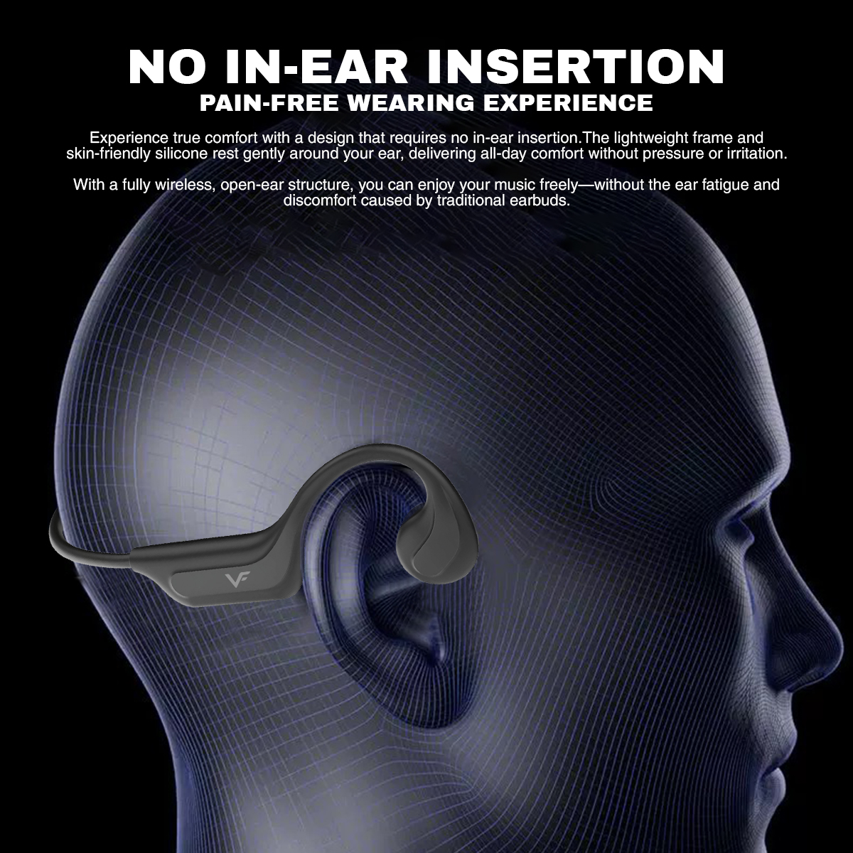 Vinnfier VF ESSENTIAL S1 Bone Conduction Headphones 16.3mm Driver ...
