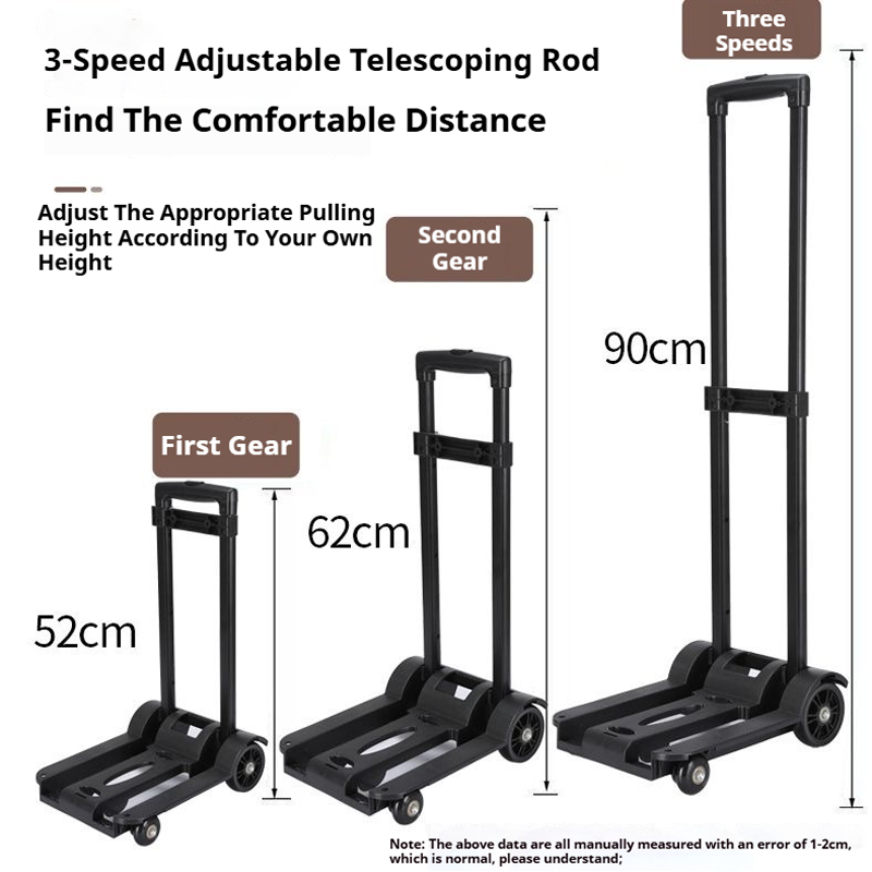 Portable Small Trolley Multifunctional Wheels Foldable Trolley Shopping ...