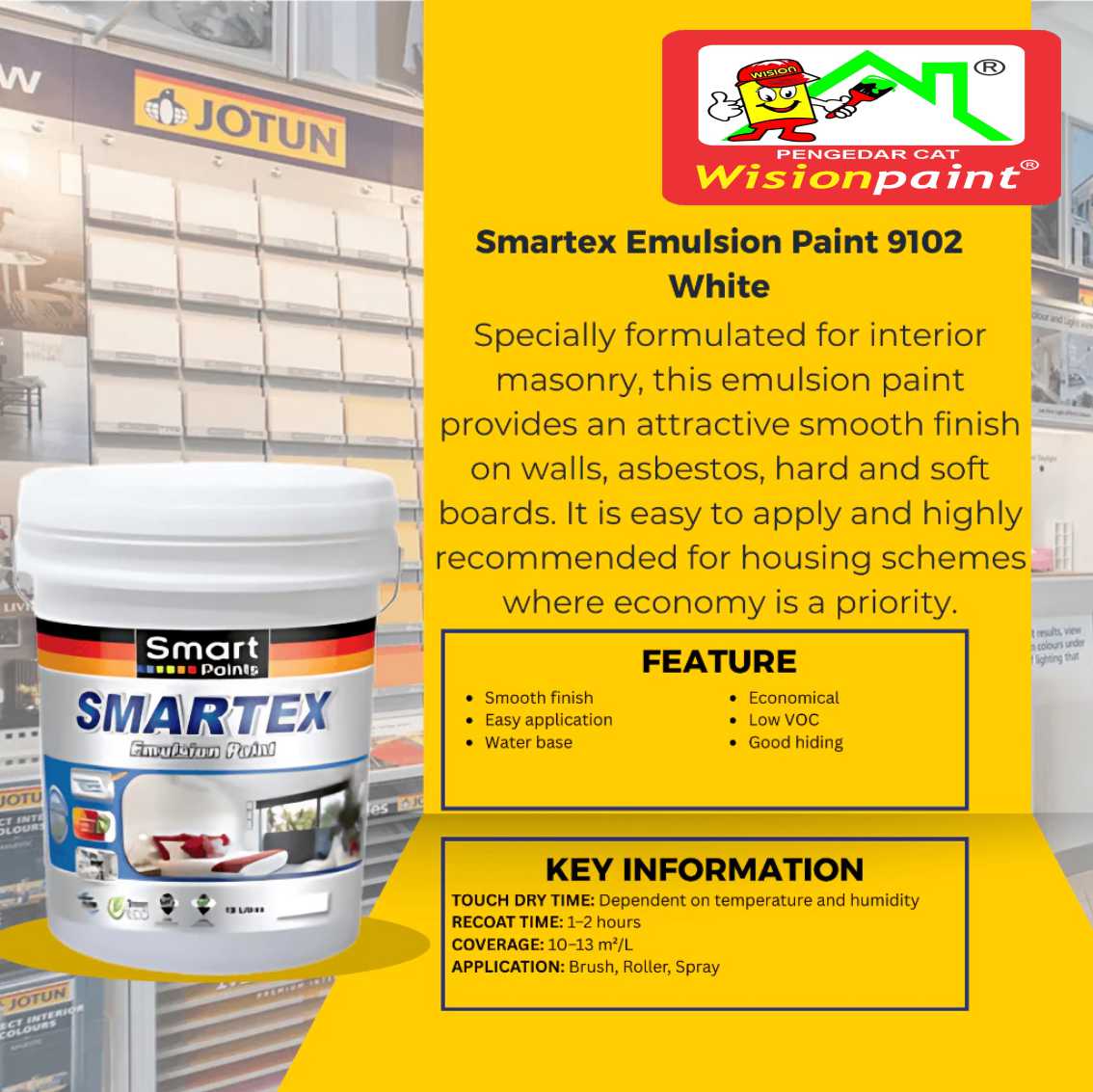 Smart Paint Eco SMARTEX White 18L / ( FREE 7