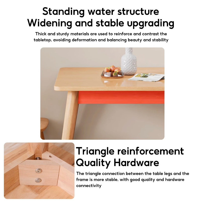 𝐓𝐀𝐁𝐋𝐄 𝐓𝐑𝐎𝐕𝐄 Solid Rubber Wood Dining Table Modern Minimalist Kitchen ...