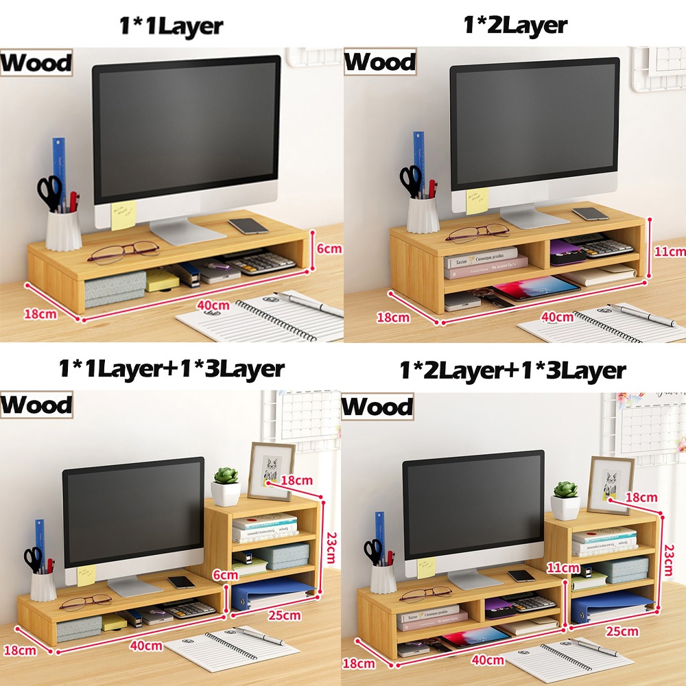 Monitor Rack Laptop Stand Computer Screen Increase Shelf Monitor Stand ...