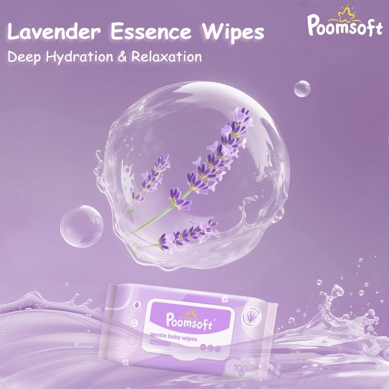 POOMSOFT Non Alcohol Baby Wet Wipes/Lavendar Wet Tissue (10Pack-1000Pcs ...