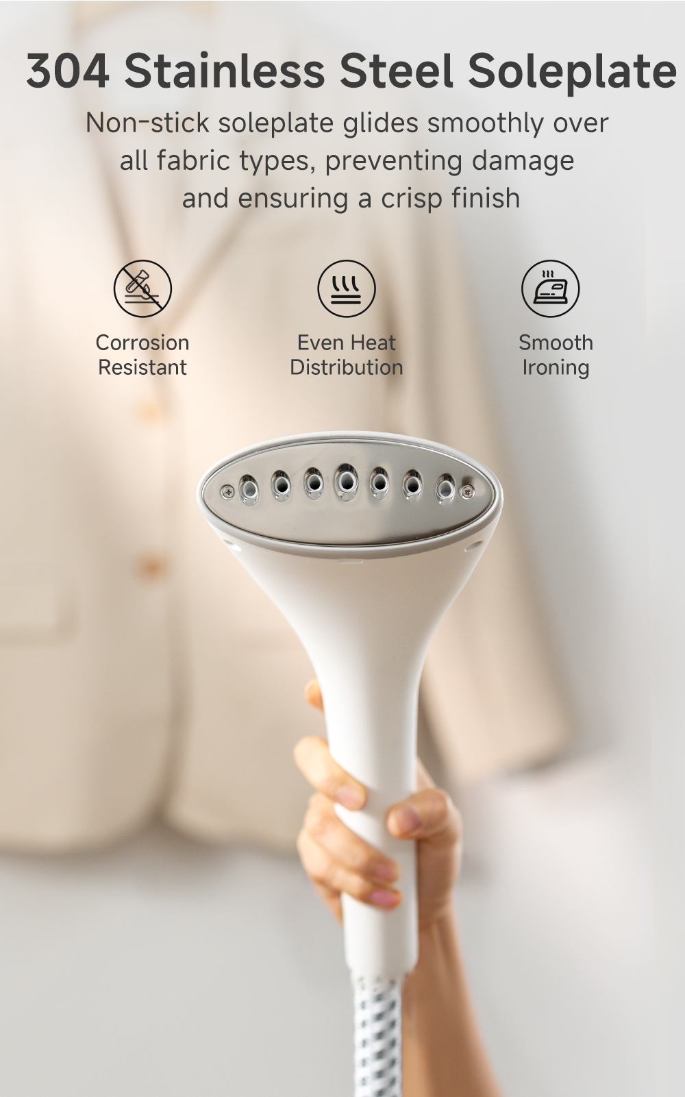 Simplus Standing Garment Steamer丨34g/min Steam Output丨2.1L Water Tank丨 ...