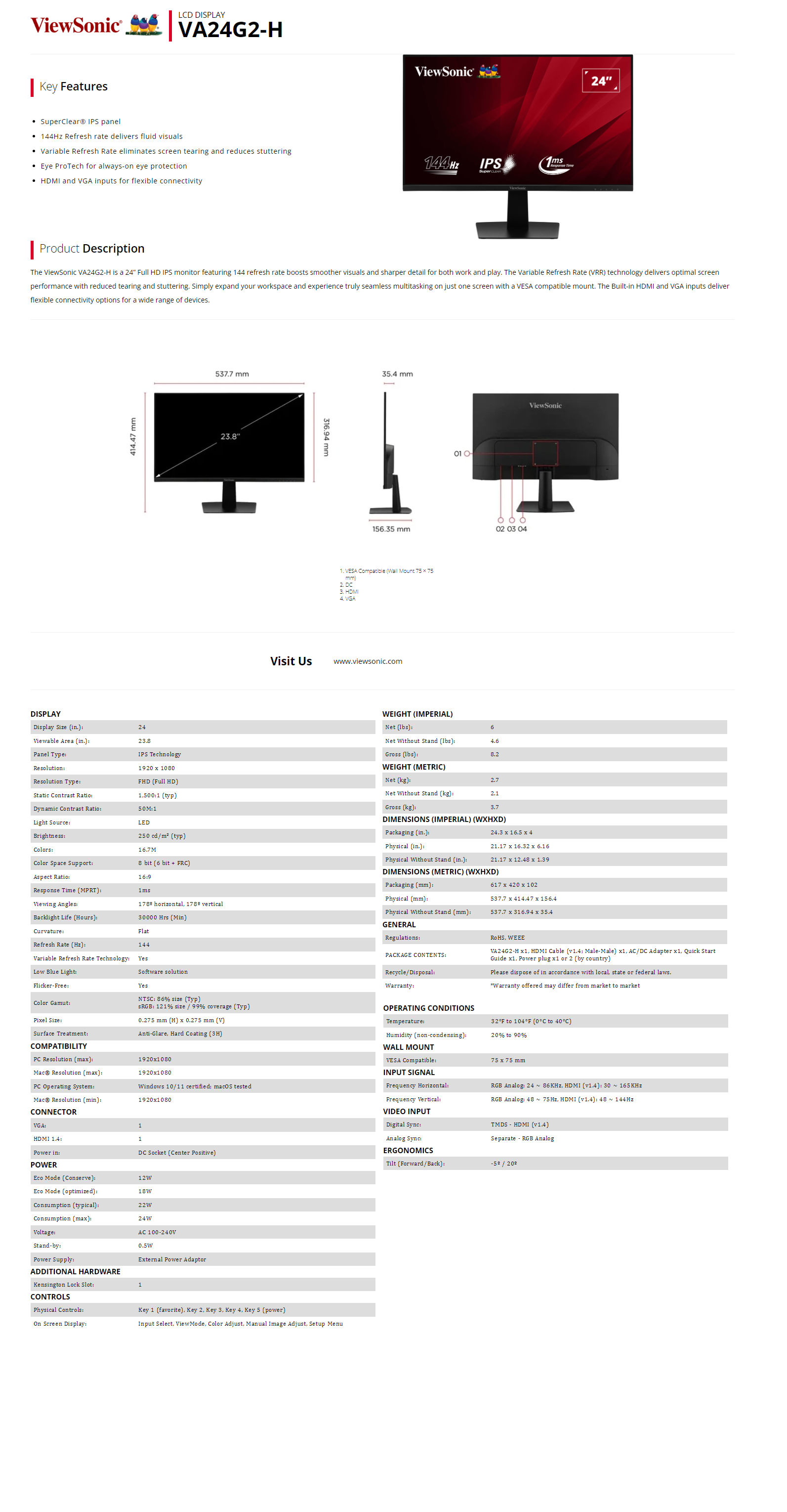 VIEWSONIC 24