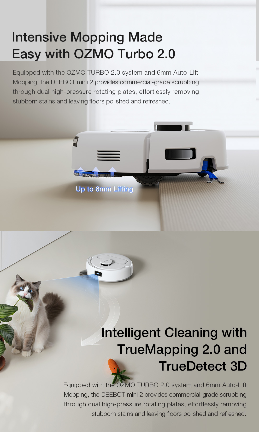 [2026 NEW] DEEBOT Mini 2 Robot Vacuum Cleaner | 10000 PA | 63°C Hot Air ...