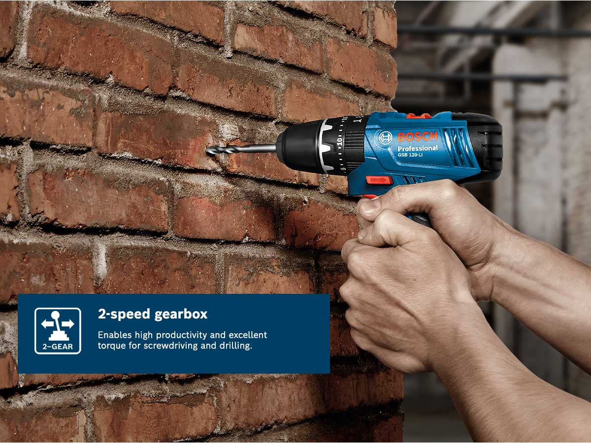 BOSCH GSB 120-LI GEN 2 Professional Cordless Impact Drill Kit + 1 ...