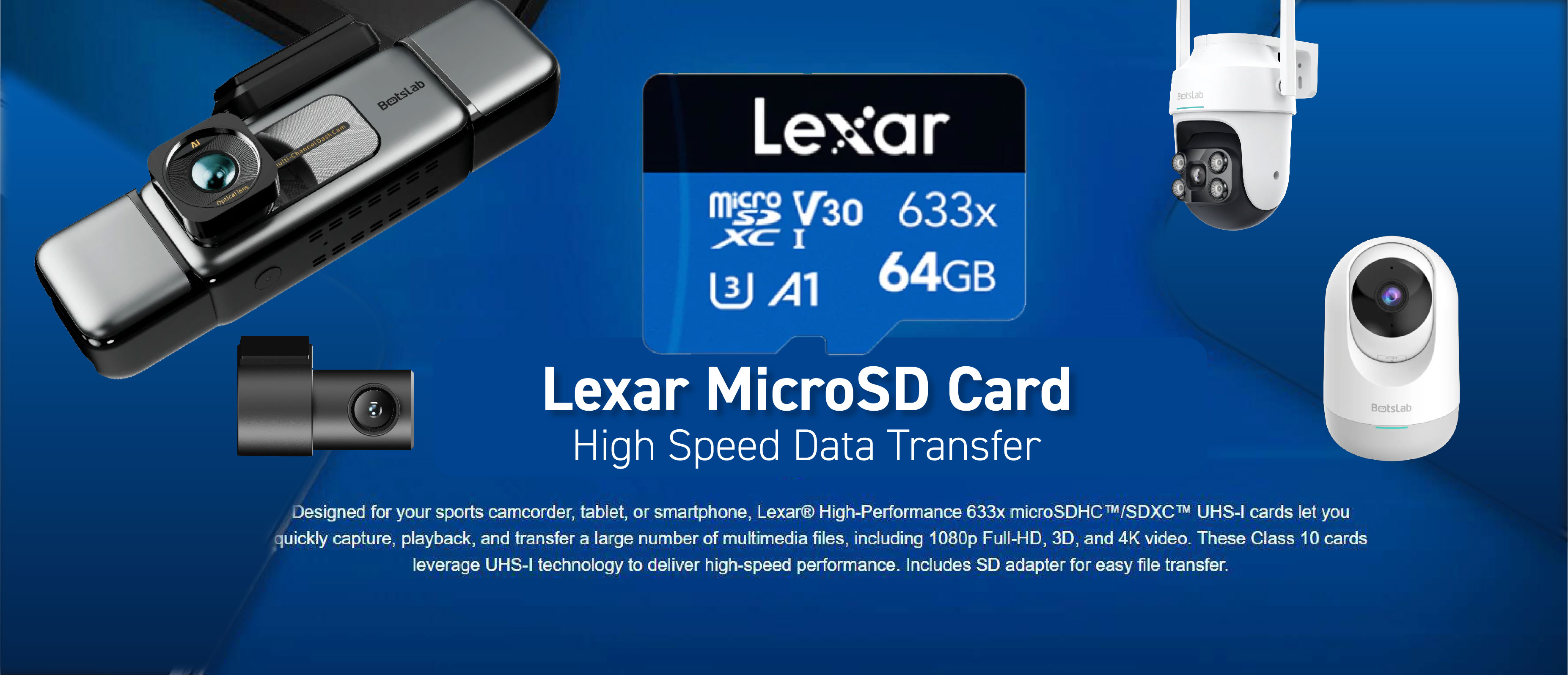 Lexar High Performance 633X V30 Micro SD Card Memory Card DashCam ...