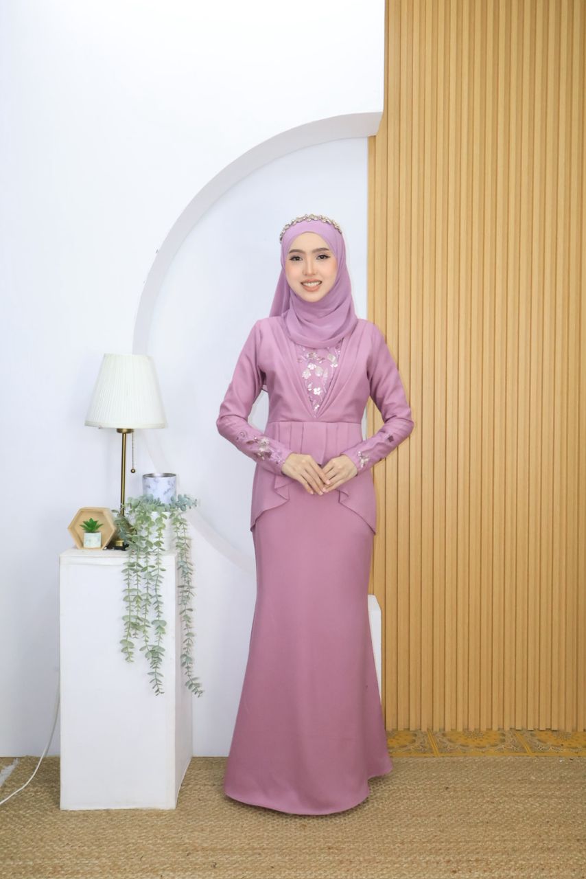 New Dress AFIQAH With Embroidery Lace Raya Collection 2026 by Fazallina ...