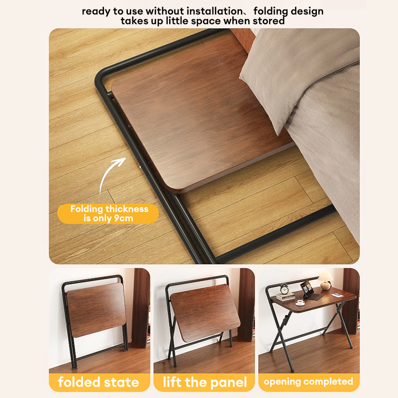 DO Foldable Table Meja Lipat 60/80CM Laptop Study Desk Walnut Small ...