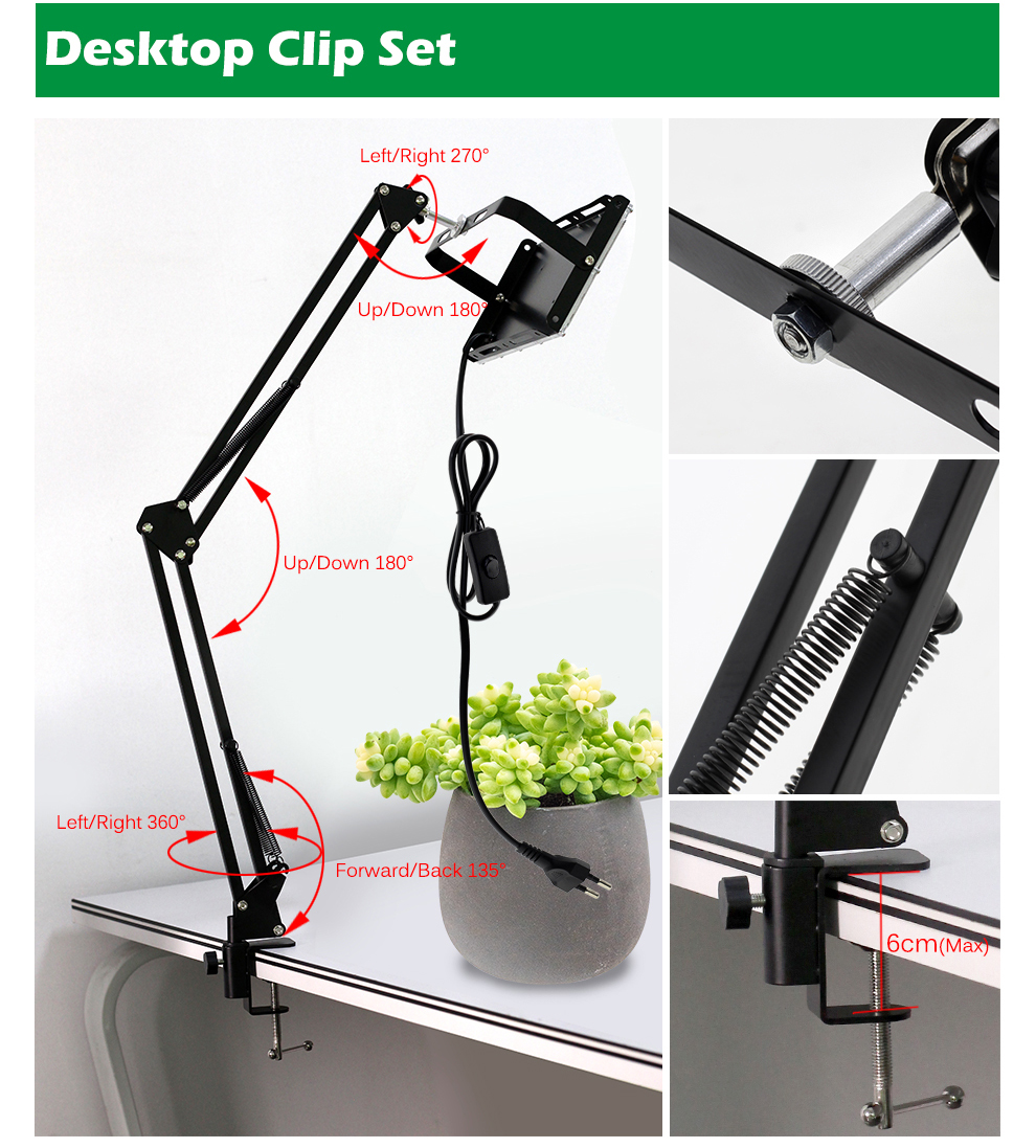 Full Spectrum LED Grow Light with Stand 50W 100W 150W Plant Lamp For ...