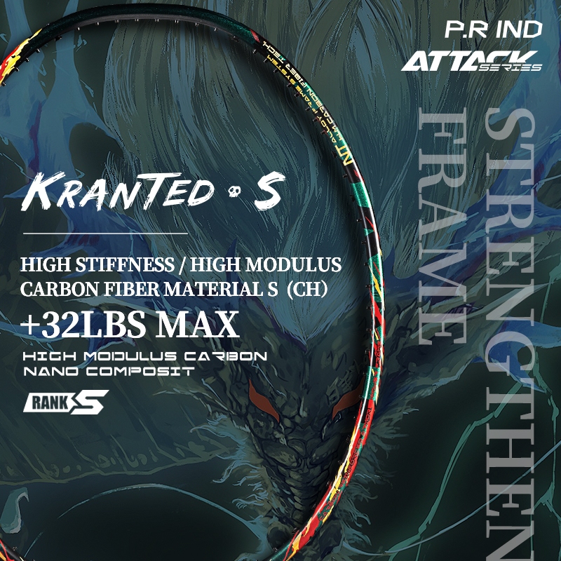 P.R IND KRANTED-S Badminton Racquet – Offensive Power Control Racquet ...