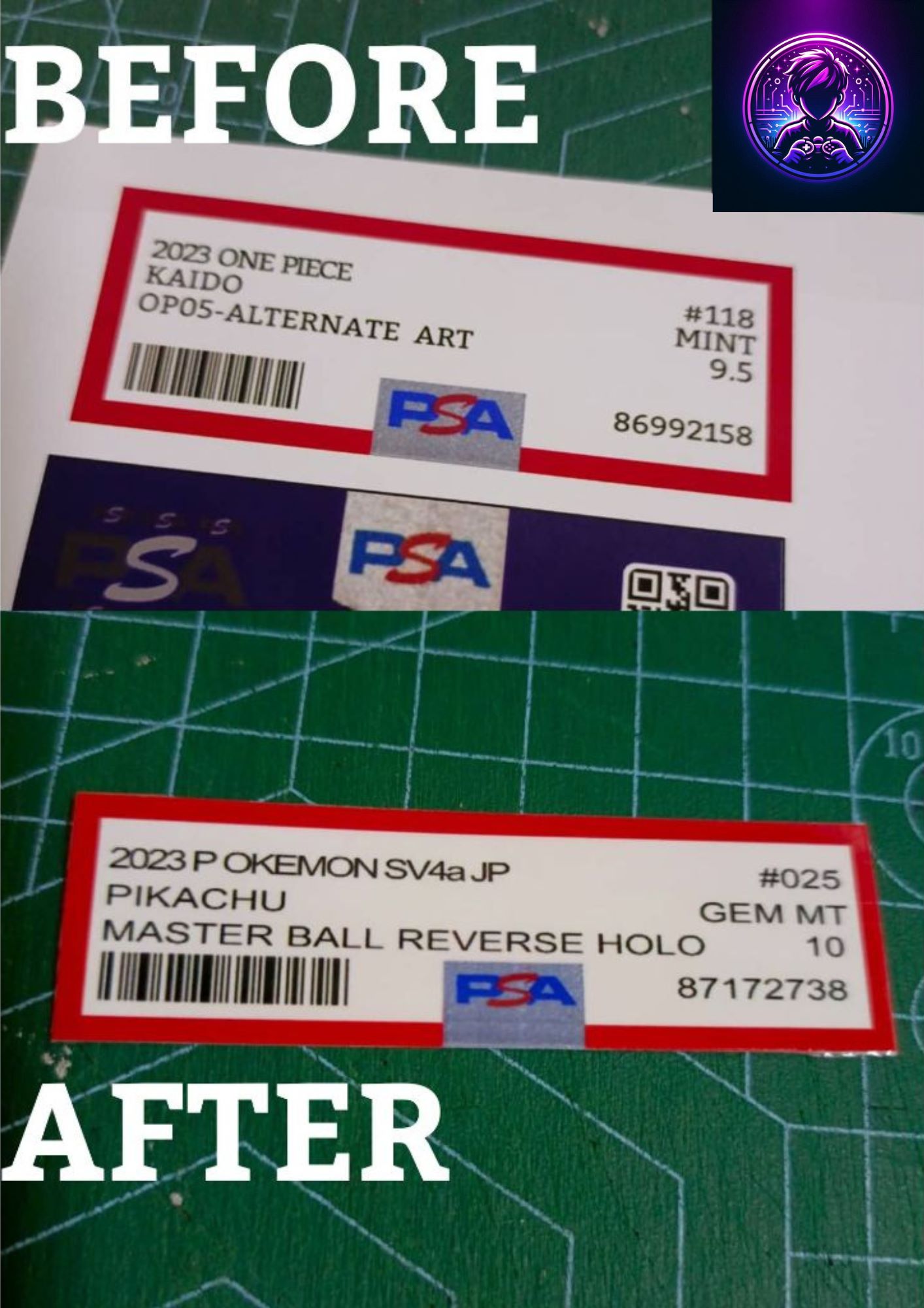 (READY STOCK NEW VERSION SEP 2024) Custom PSA Pokemon & One Piece Name ...