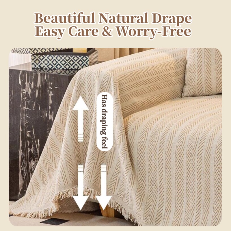 MATELIER Sarung Sofa Anti Cat Scratch Dust-Proof Universal L Shape Sofa ...