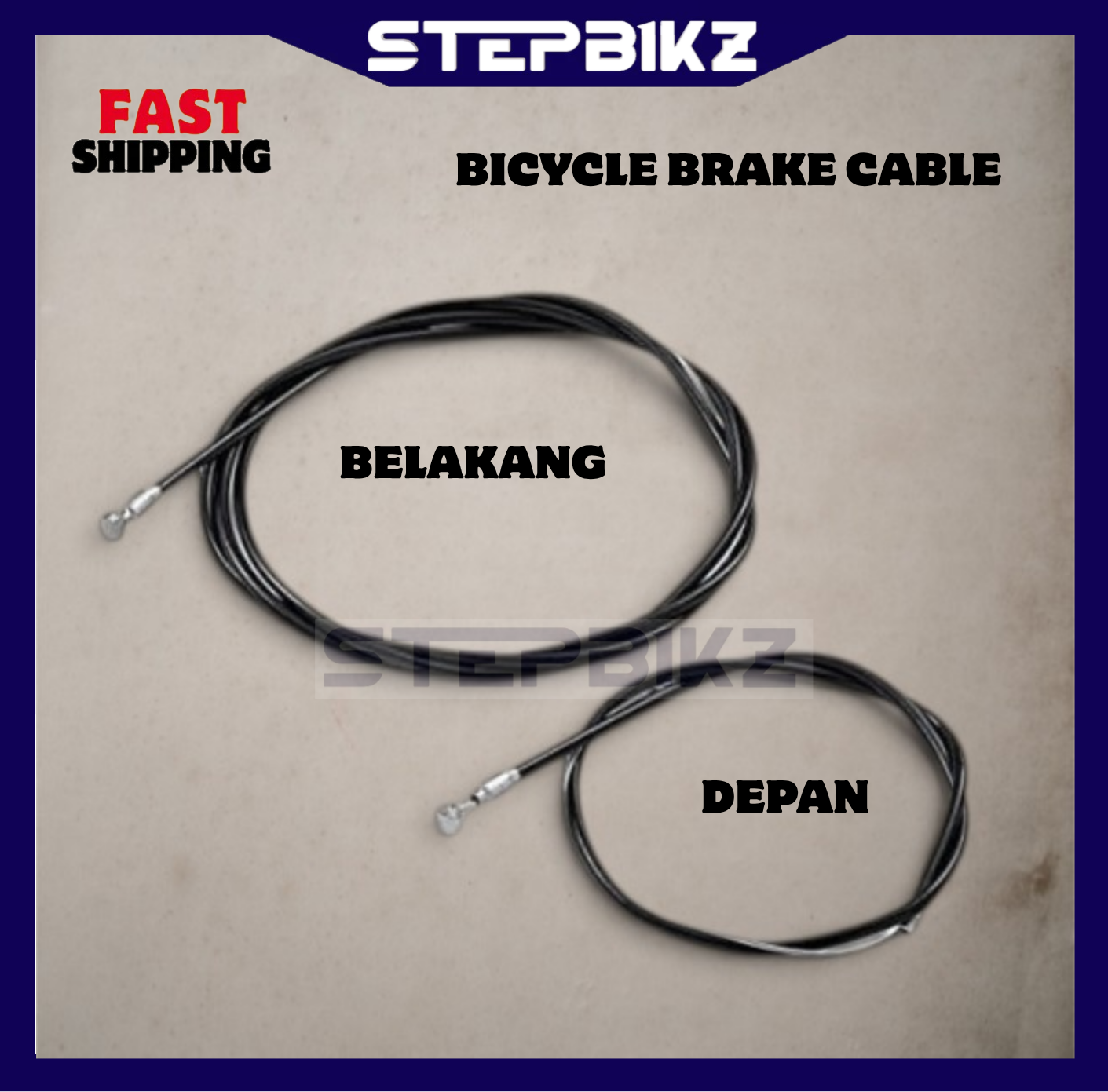 BEAKE CABLE BICYCLE TALI BREK BASIKAL V BRAKE CALIPER BRAKE DEPAN ...