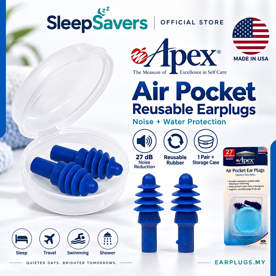 Apex Air Pocket Reusable Earplugs 27dB | 1 Pair + Case | EDC Work ...